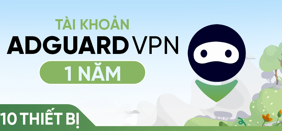 Tài khoản AdGuard VPN (1 năm - 10 thiết bị)